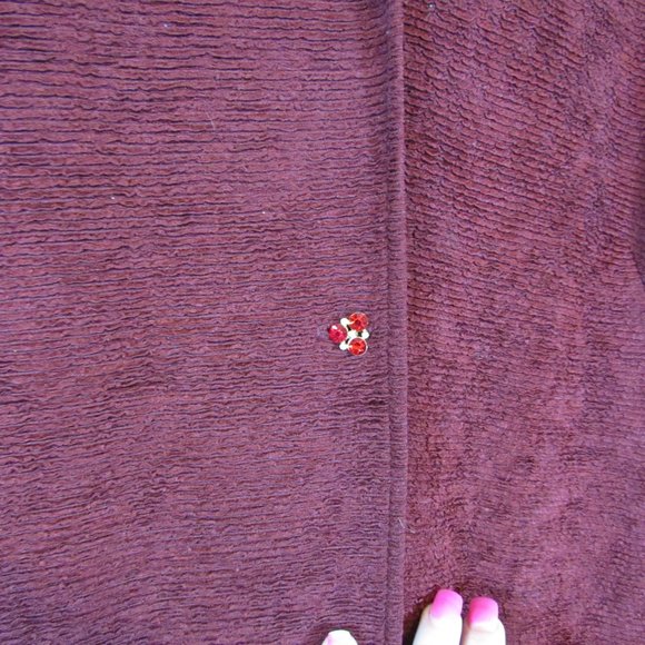 Vikki Vi Burgundy Red Long Duster Cardigan Sweater Jacket Plus Size 3X - Picture 5 of 10